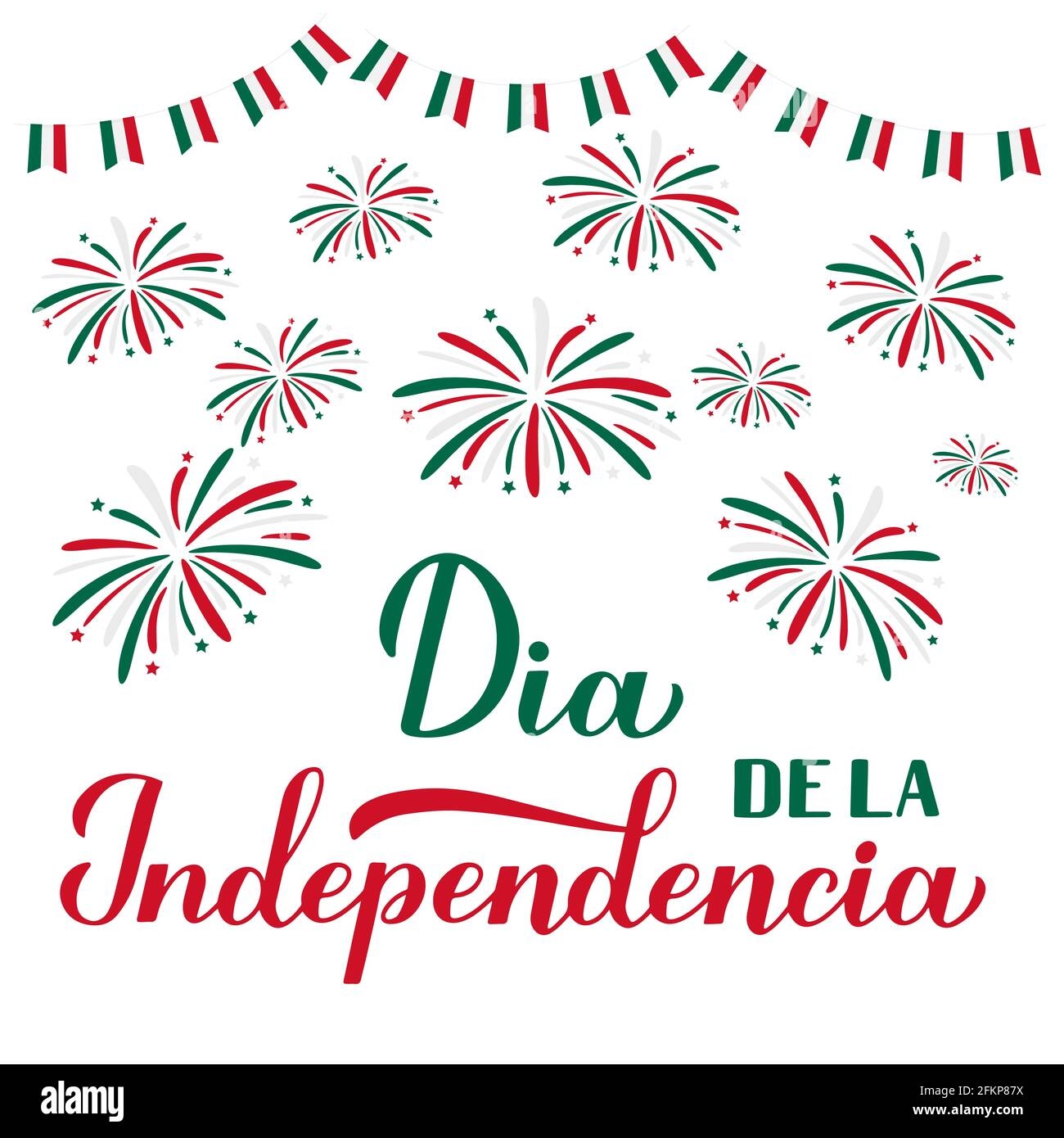 Mexico Independence Day In Spanish Calligraphy Hand Lettering Isolated On White Mexican Holiday Celebrated On September 16 Vector Template For Typog Stock Vector Image Art Alamy