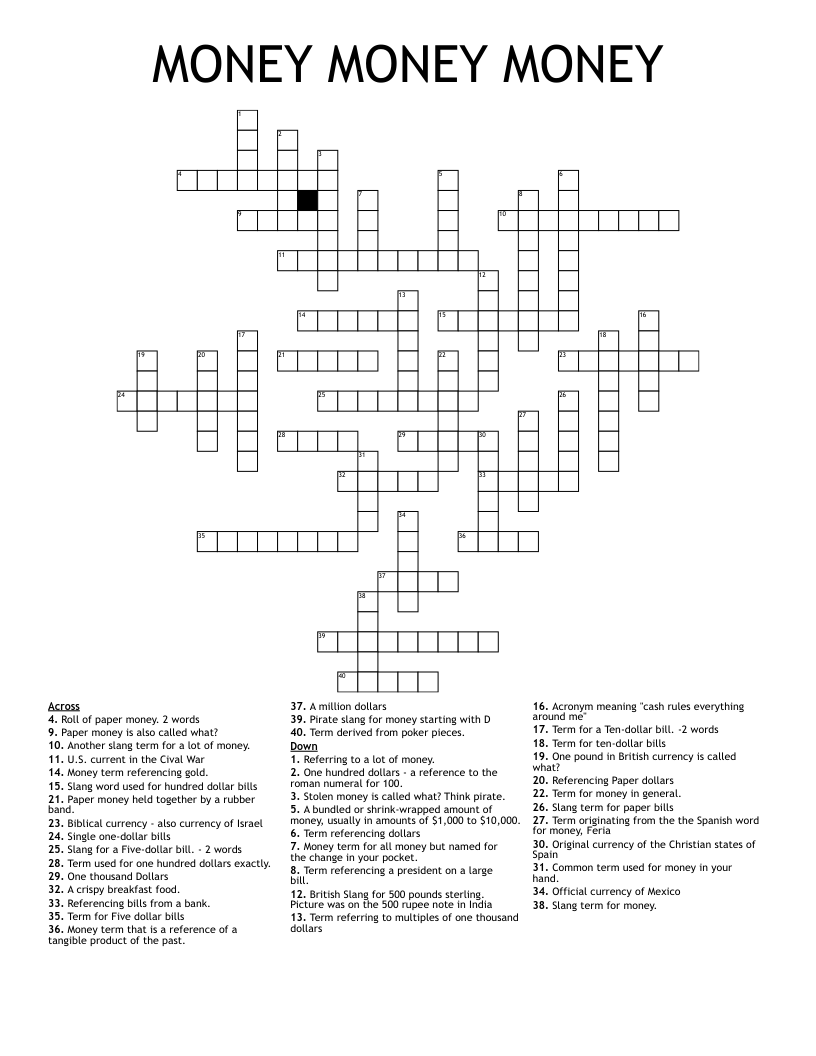 british currency crossword clue