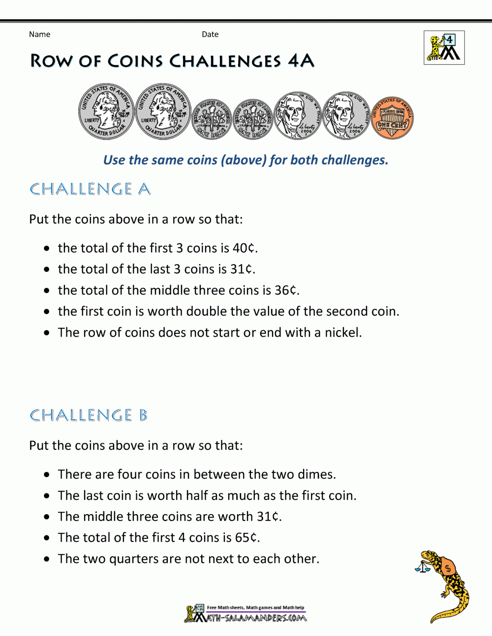 Money Word Problems 4th Grade