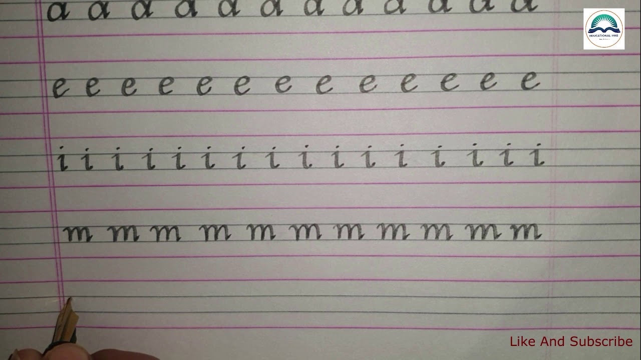 Mono Cursive Middle Case Letter Pattern Mono Cursive Handwritting Educational Hub YouTube