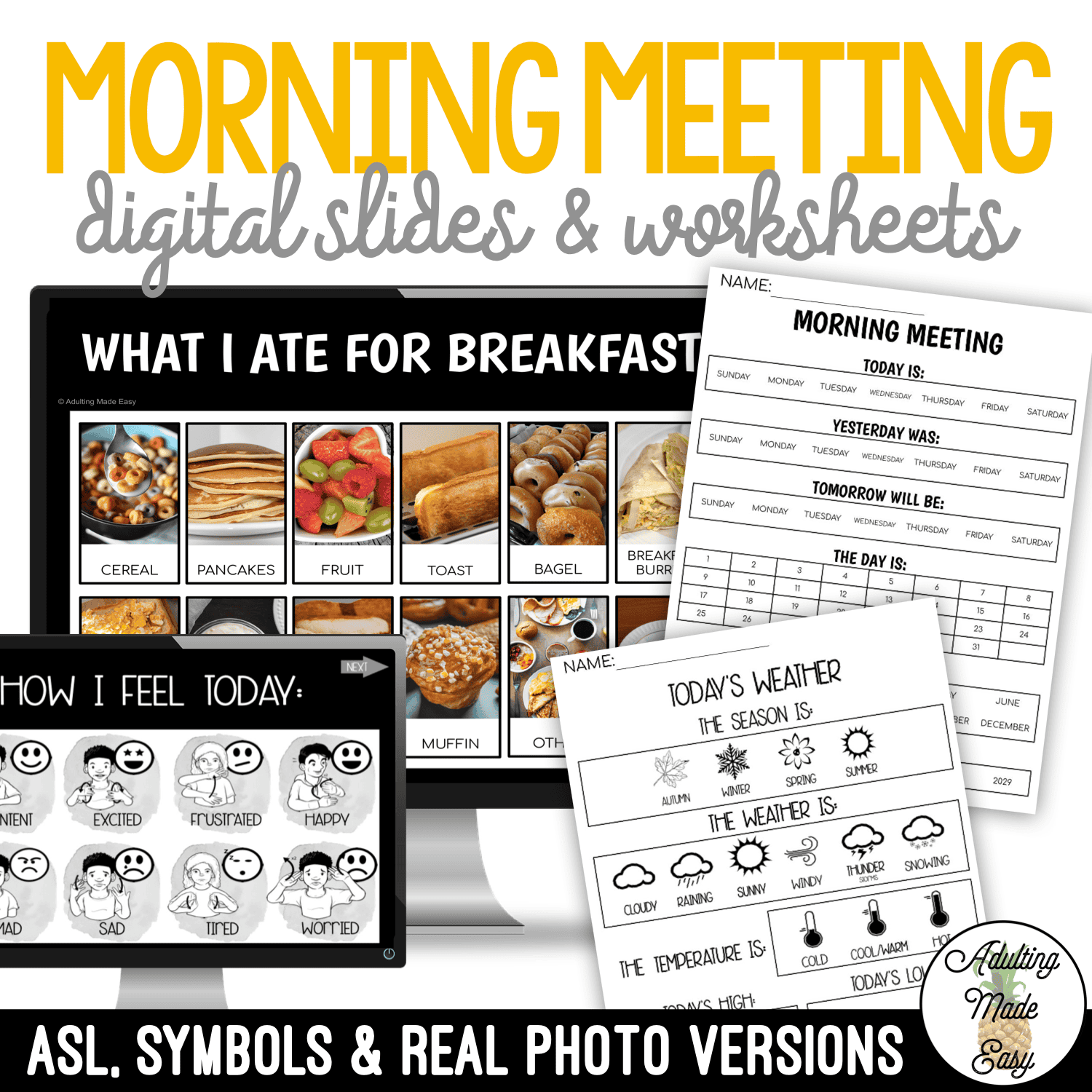 Morning Meeting Interactive Slides Activities And Worksheets