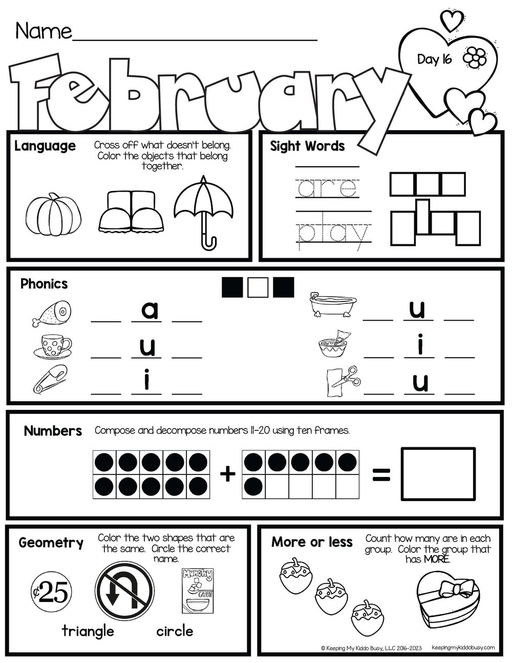 Morning Seat Work Keeping My Kiddo Busy Worksheets Library