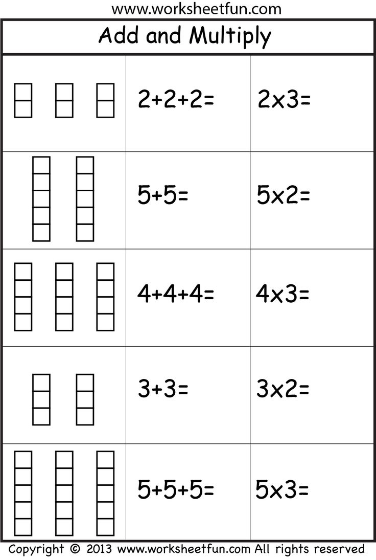 Multiplication Add And Multiply Repeated Addition One Worksheet FREE Printable Worksheets