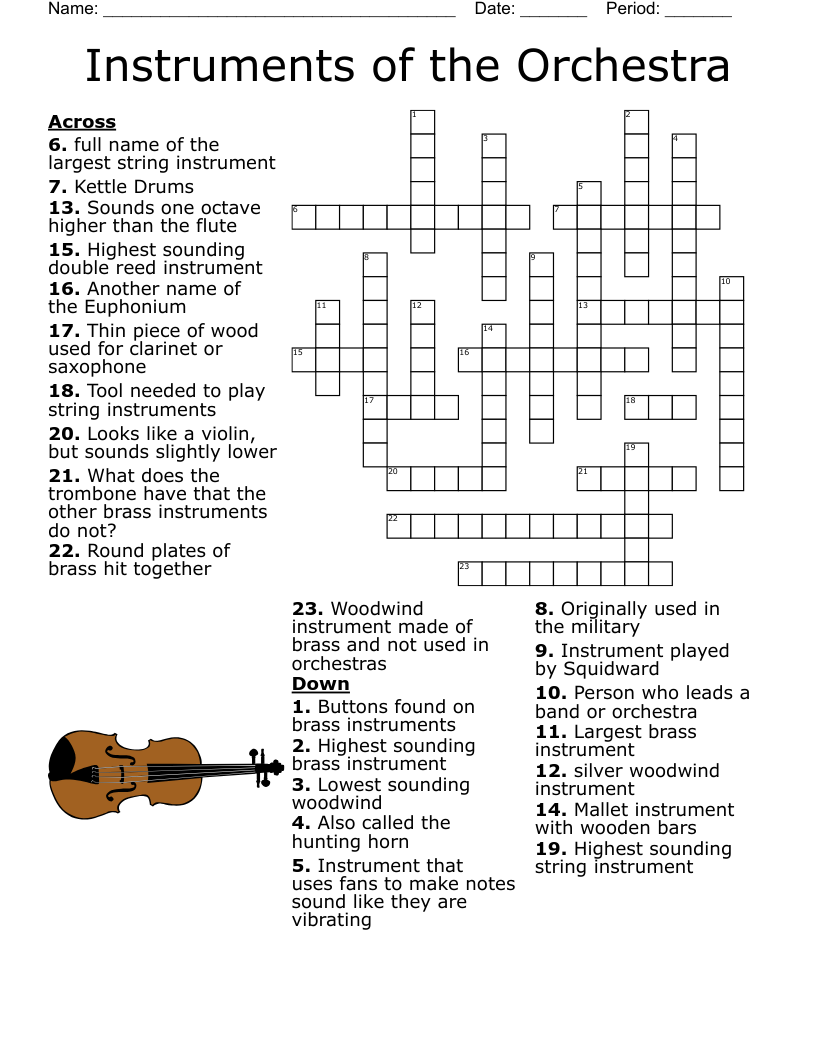 Musical Crossword WordMint