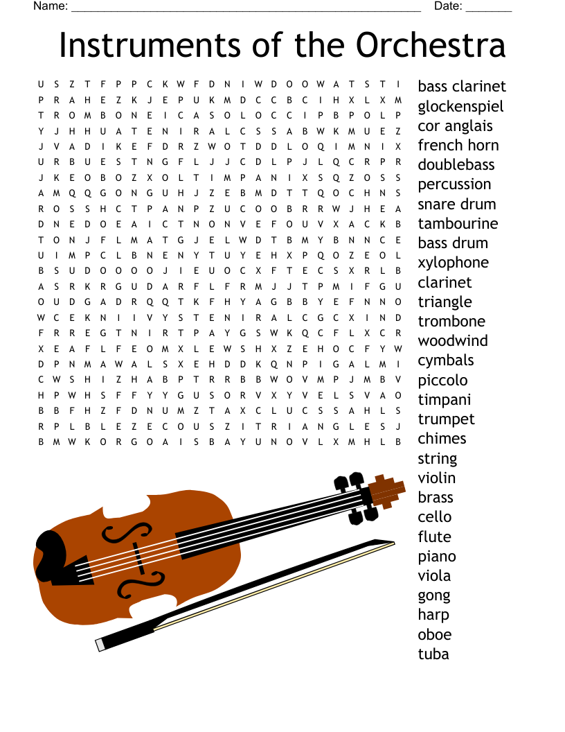 Musical Terms Crossword WordMint