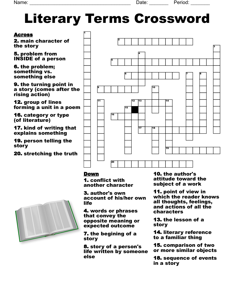 Narrative Writing Crossword WordMint