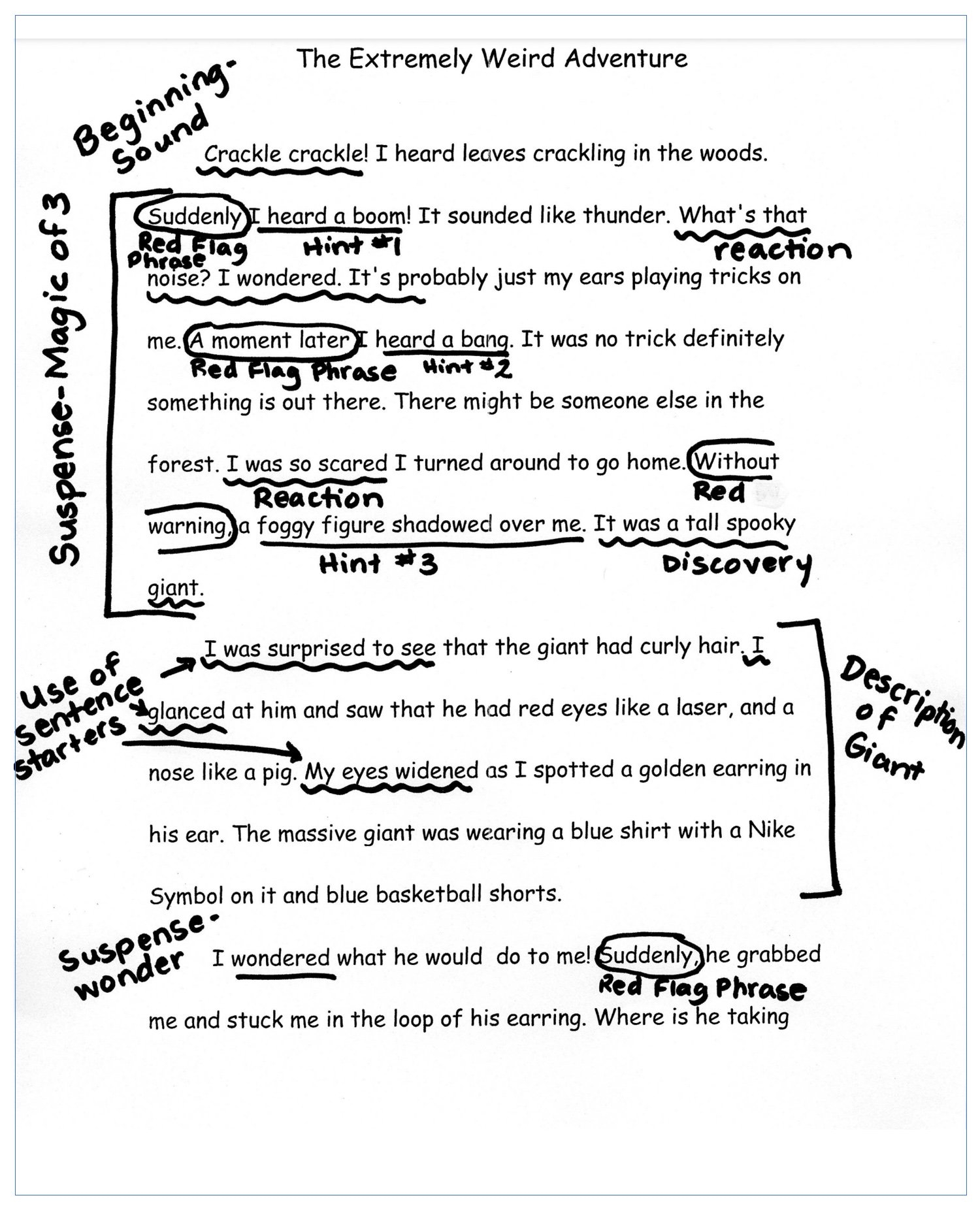 Narrative Writing Sample Grade 3