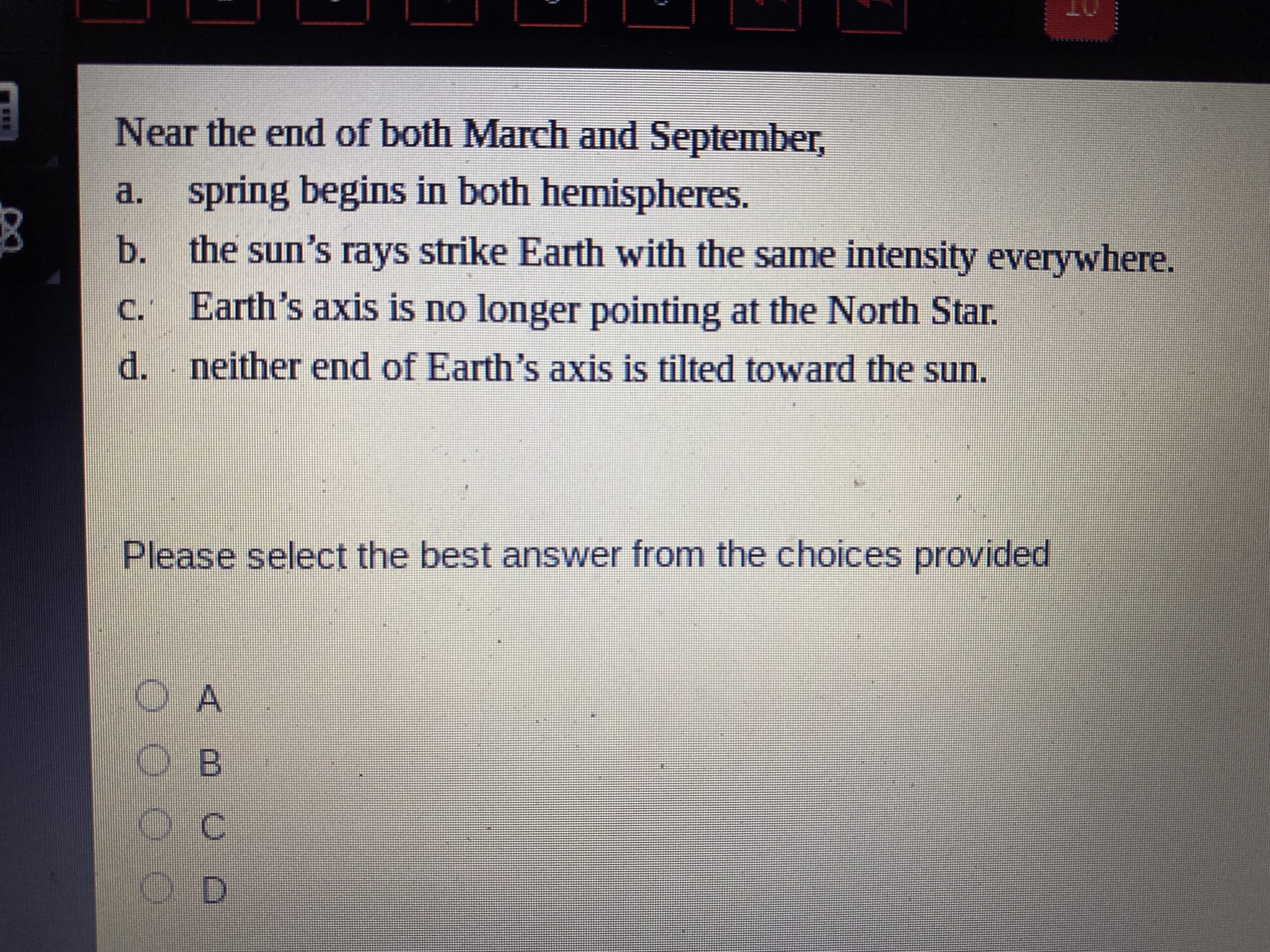 Near The End Of Both March And September A Spring Begins In Both Hemis 