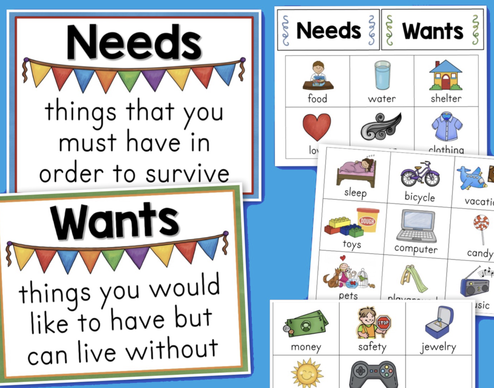 wants and needs worksheet