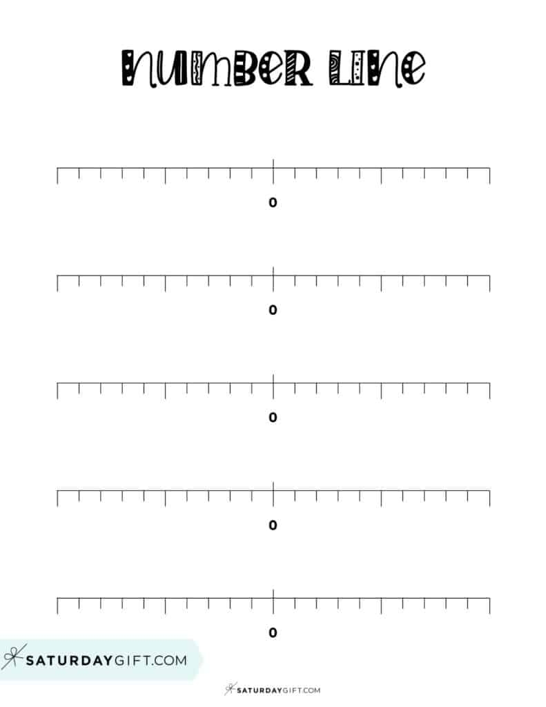 Negative And Positive Number Line 19 Free Printable Blank Worksheets