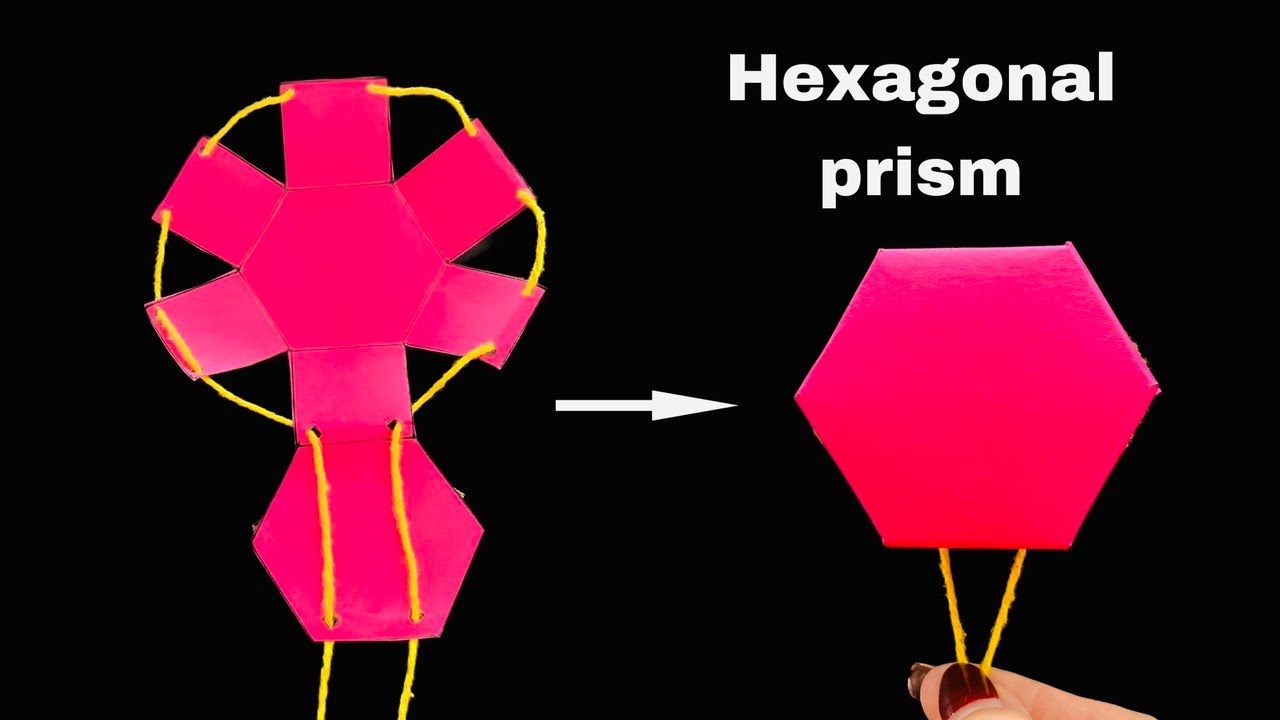 Net A Paper Hexagonal Prism How To Make Hexagonal Pull up Net Very Simple YouTube
