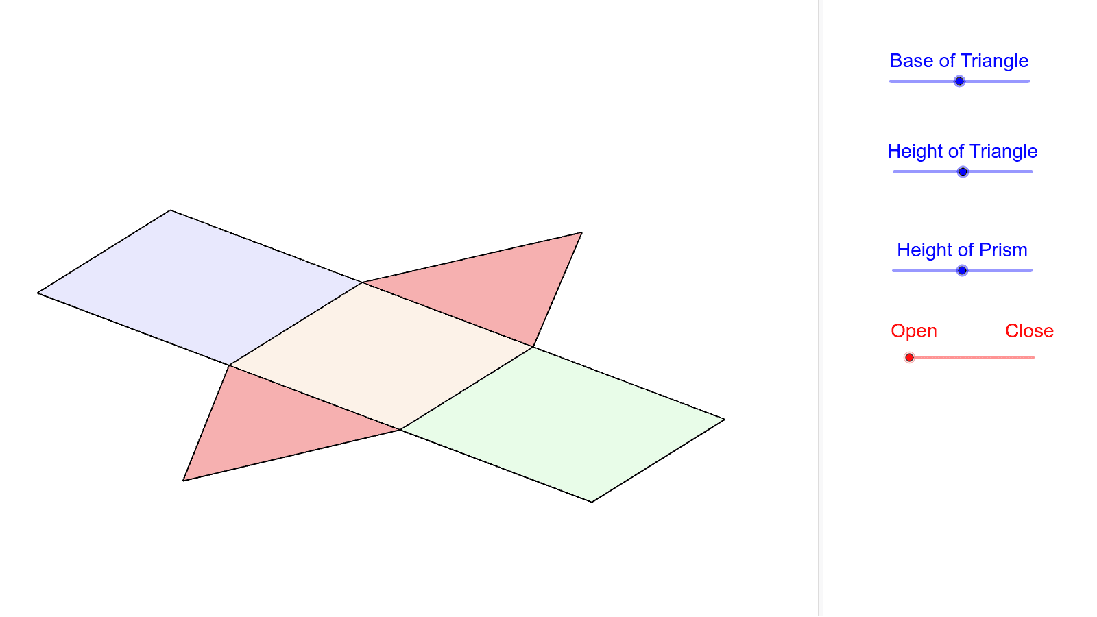 Net Of Triangular Prism GeoGebra