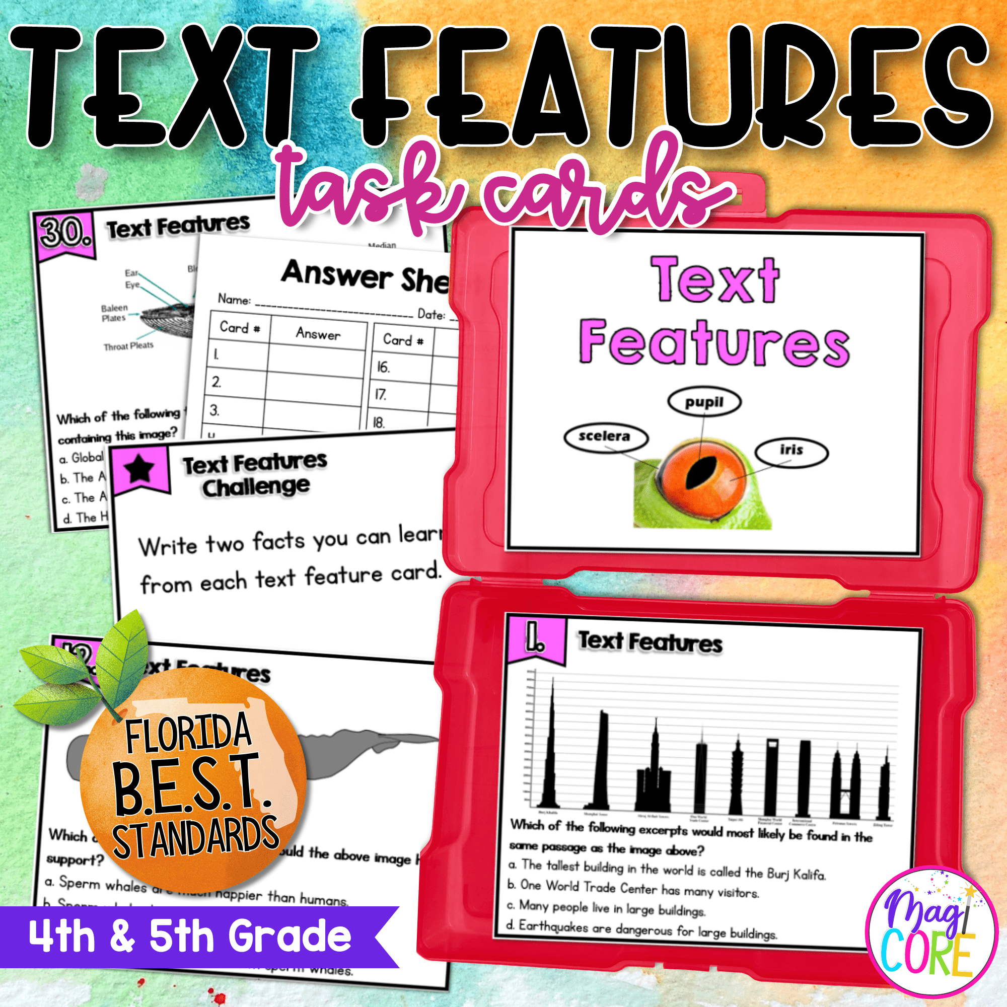 Nonfiction Text Features Task Cards 4th 5th Grade RI 4 7 RI 5 7 MagiCore Nonfiction Text Features Task Cards 4th 5th Grade RI 4 7 RI 5 7 MagiCore