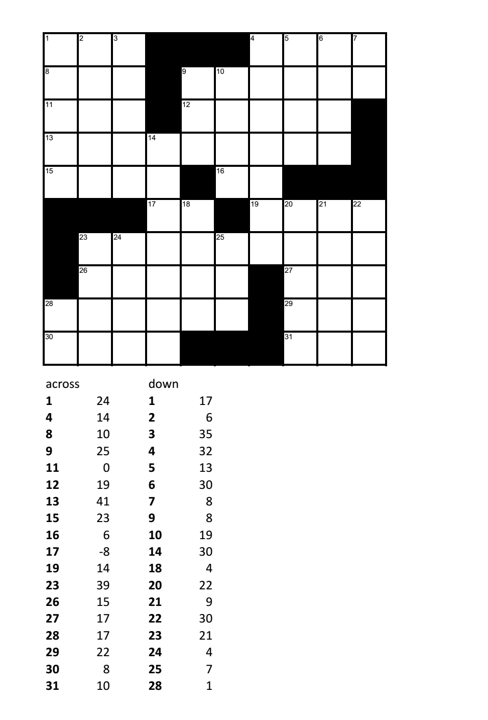Number Cross 3 Jane Street