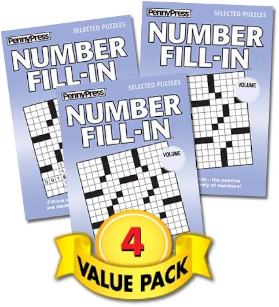 Number Fill In Puzzles For The Whole Family 4 Pack Paperback Penny Press Dell Magazines Amazon Books