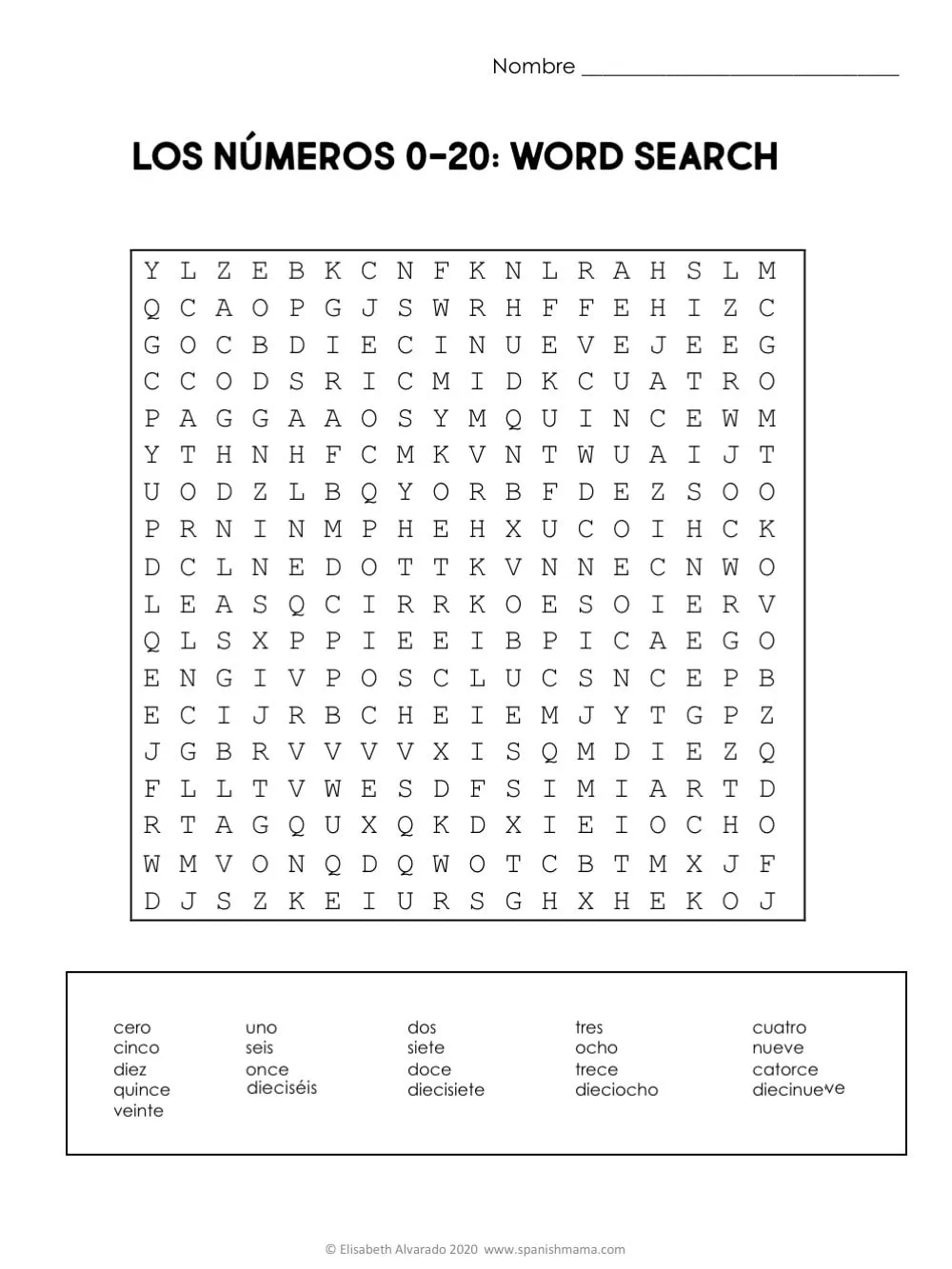 Numbers In Spanish Worksheets And How To Count 1 1000