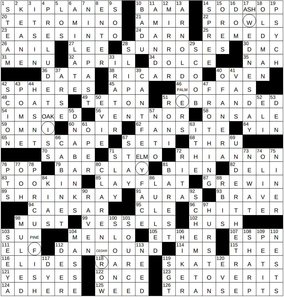 NYXCrossword Answers To The New York Times Crossword