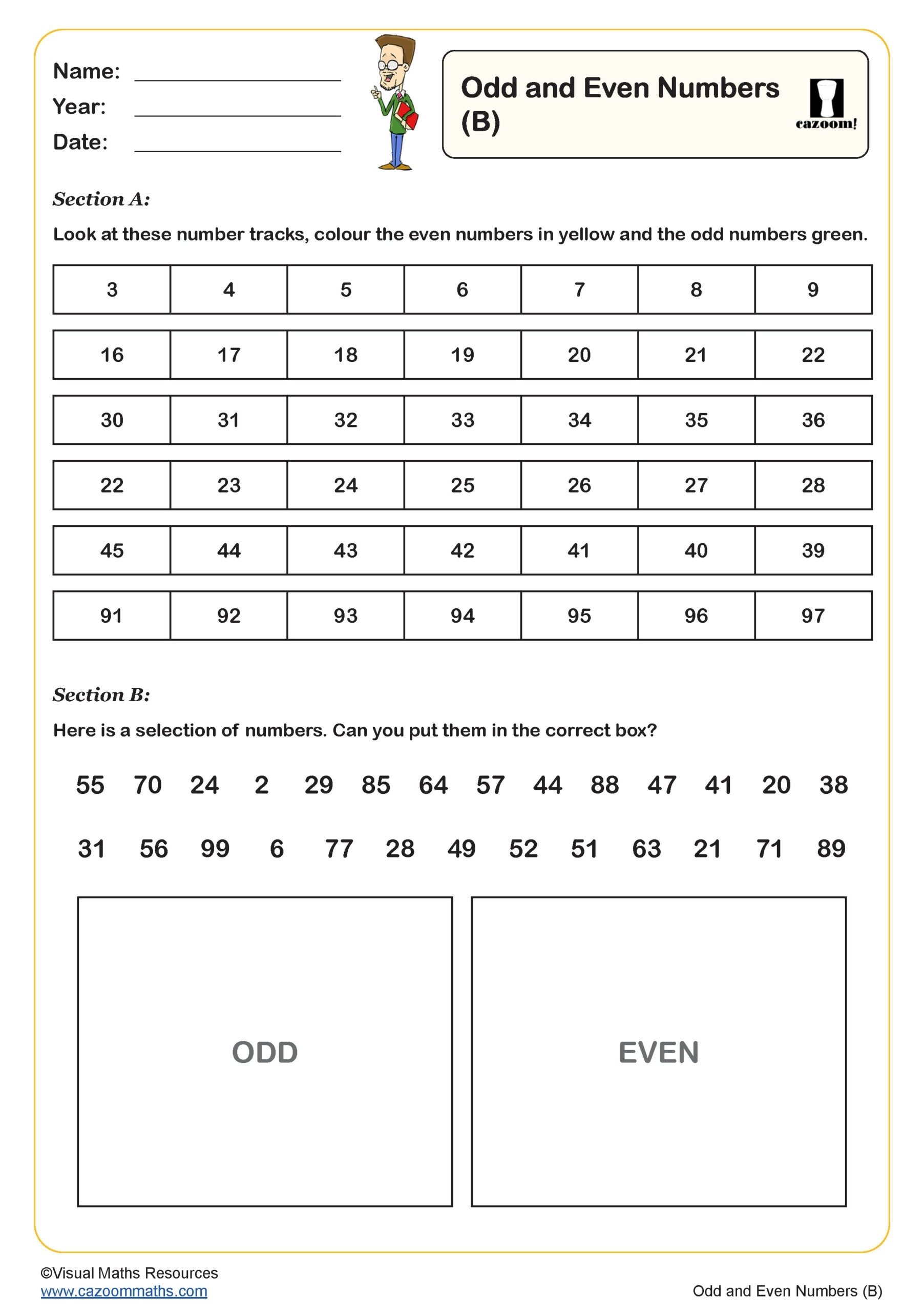 Odd And Even Numbers B Worksheet Key Stage 1 PDF Number Worksheets Odd And Even Numbers B Worksheet Key Stage 1 PDF Number Worksheets