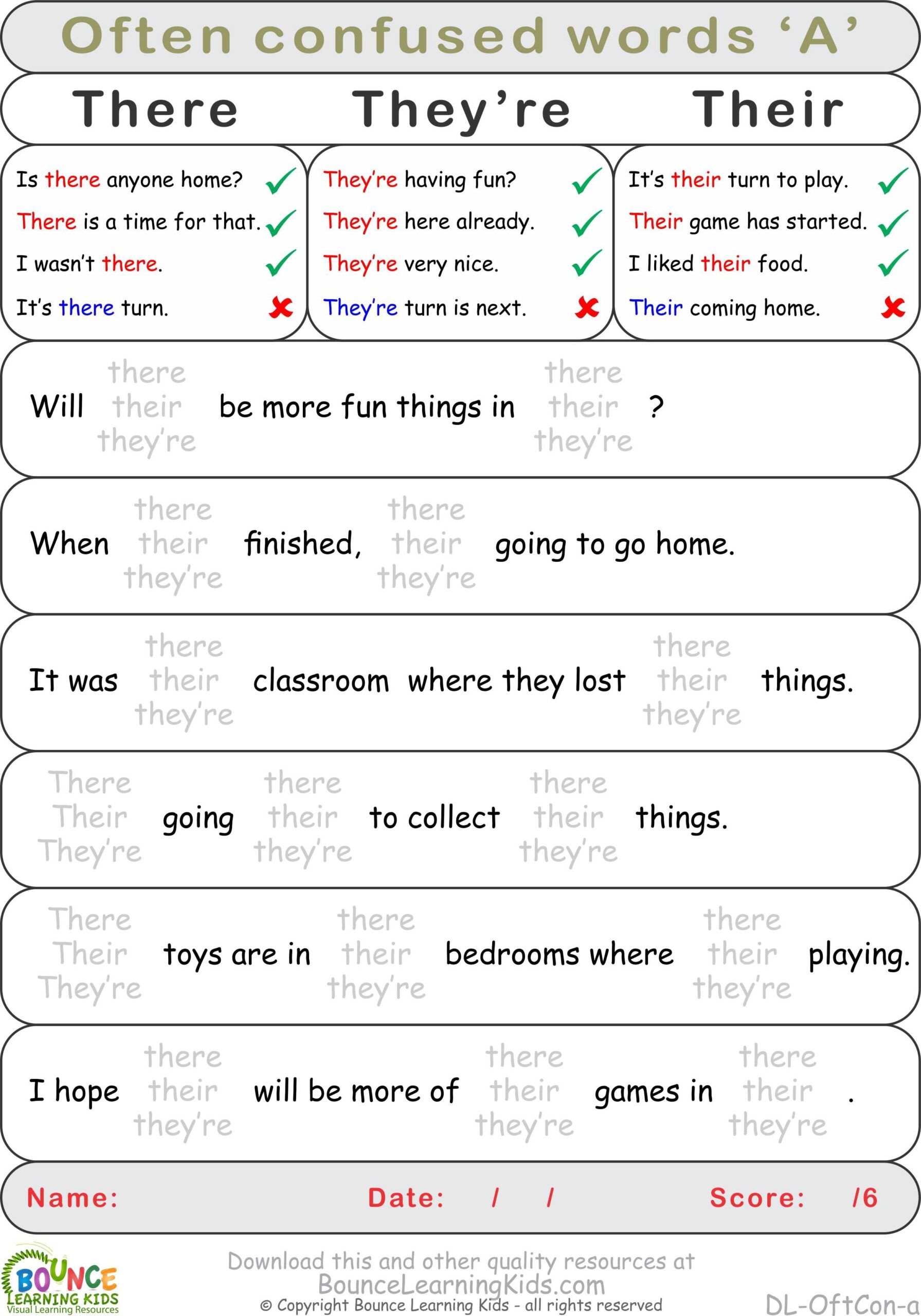 Often Confused Words PORTALLAS