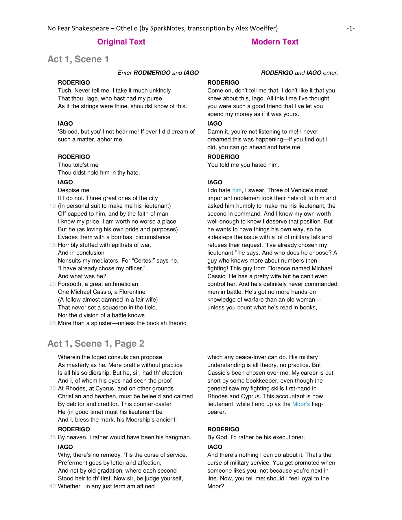 OTHELLO Modern Translation Flip EBook Pages 1 50 AnyFlip