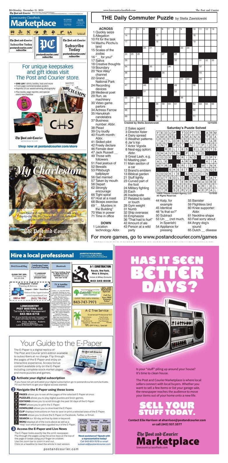 Page B8 E Paper The Post And Courier Full Digital SC s Top Newspaper