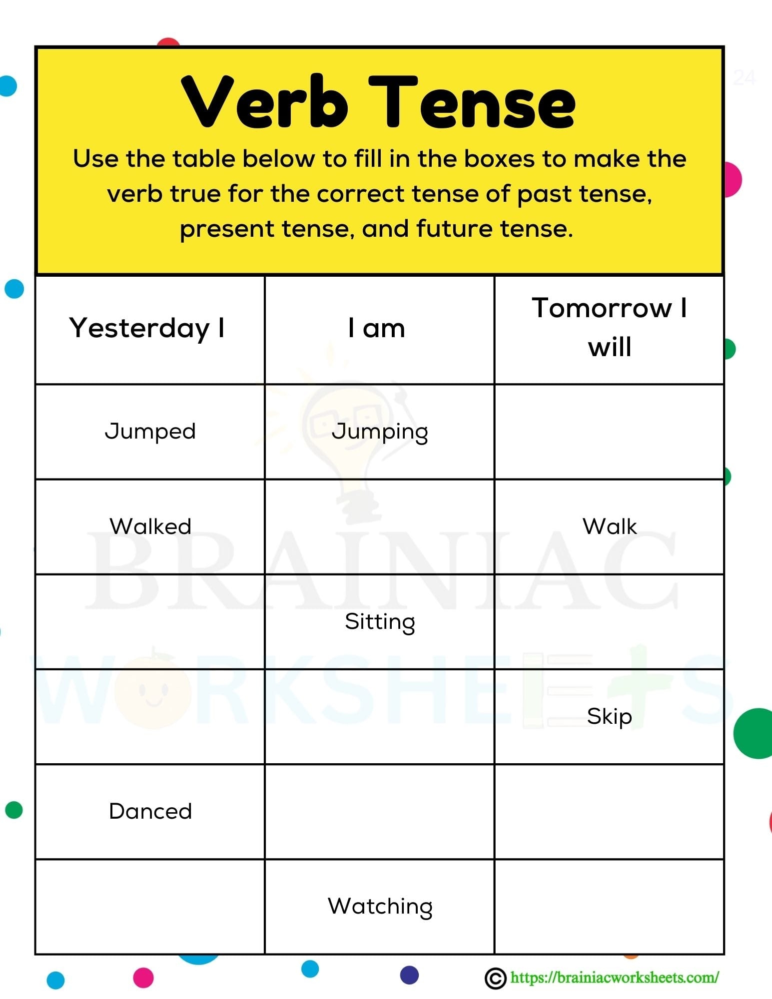 Past Present Future Tense English Worksheet For Class 3 Brainiac Worksheets Past Present Future Tense English Worksheet For Class 3 Brainiac Worksheets