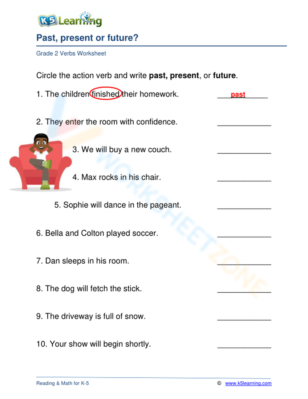 Past Present Or Future Tense 5 Worksheet Past Present Or Future Tense 5 Worksheet