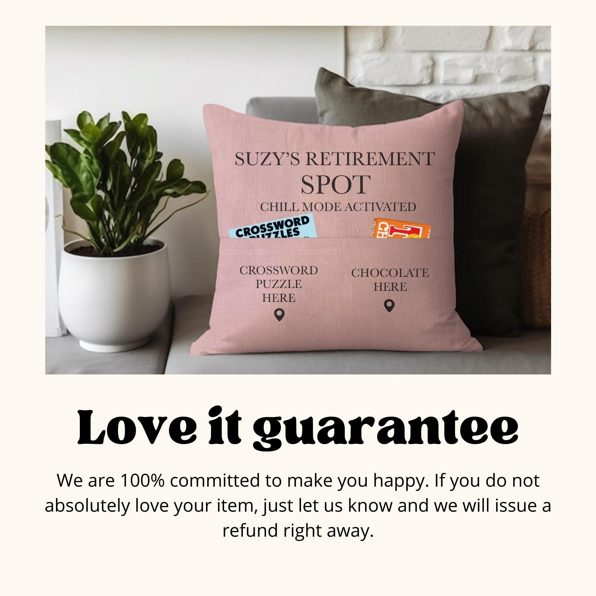 Personalized Retirement Gift Pillow Cover Custom Pocket Cushion Retirees Gift Happy Retiral Stop Working Stopping Work Resignation Job Etsy