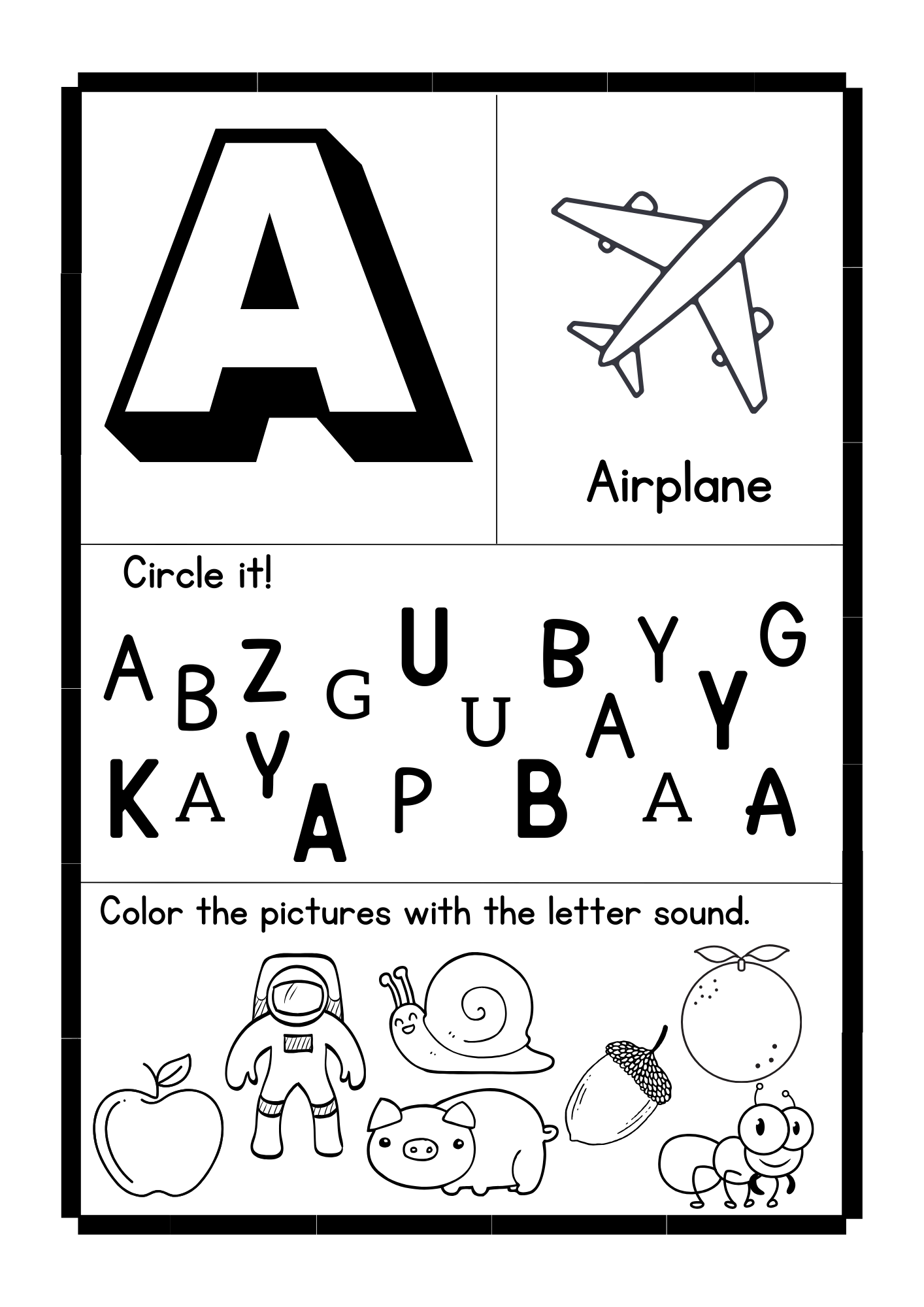 Phonics Beginning Sounds Worksheets Alphabet Letters A To Z Made By Teachers