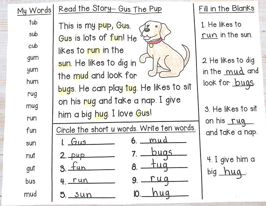 Phonics Reading Passages First Grade Centers And More