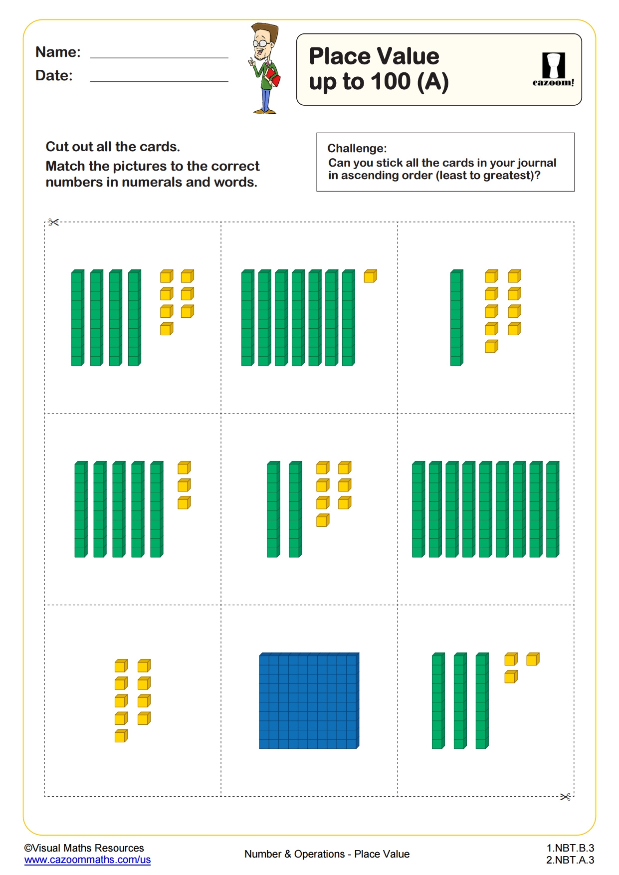 Place Value Up To 100 A PDF Printable Number And Operations Worksheets Cazoom Math Place Value Up To 100 A PDF Printable Number And Operations Worksheets Cazoom Math