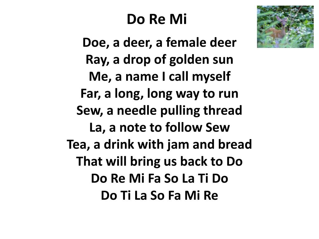 PPT Do Re Mi PowerPoint Presentation Free Download ID 6245956