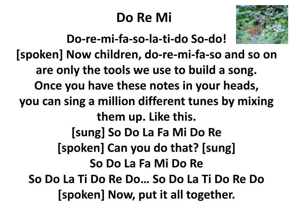 PPT Do Re Mi PowerPoint Presentation Free Download ID 6245956