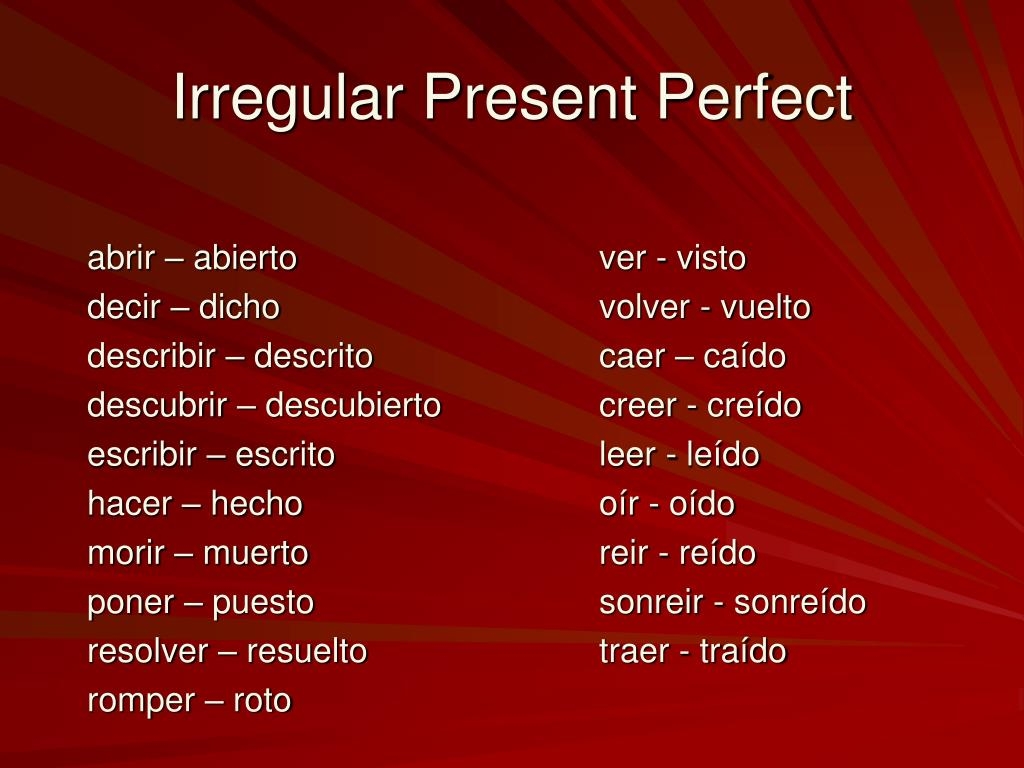 PPT Present And Past Perfect PowerPoint Presentation Free Download ID 4074829