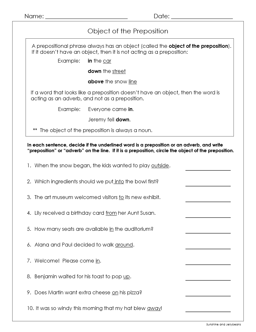 Prepositions Prepositional Phrases 6 Worksheets Grades 4 5 6 CCSS Made By Teachers Prepositions Prepositional Phrases 6 Worksheets Grades 4 5 6 CCSS Made By Teachers
