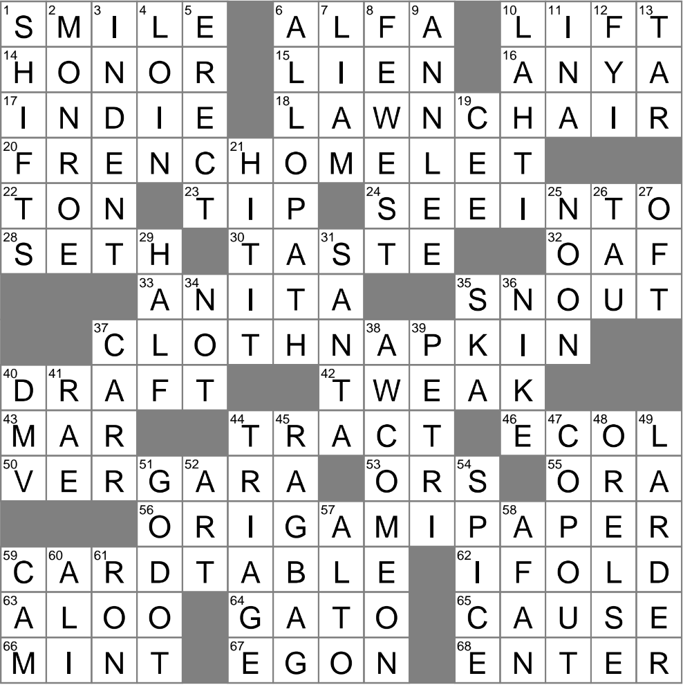 Present Day Celebrity Crossword Clue Archives LAXCrossword