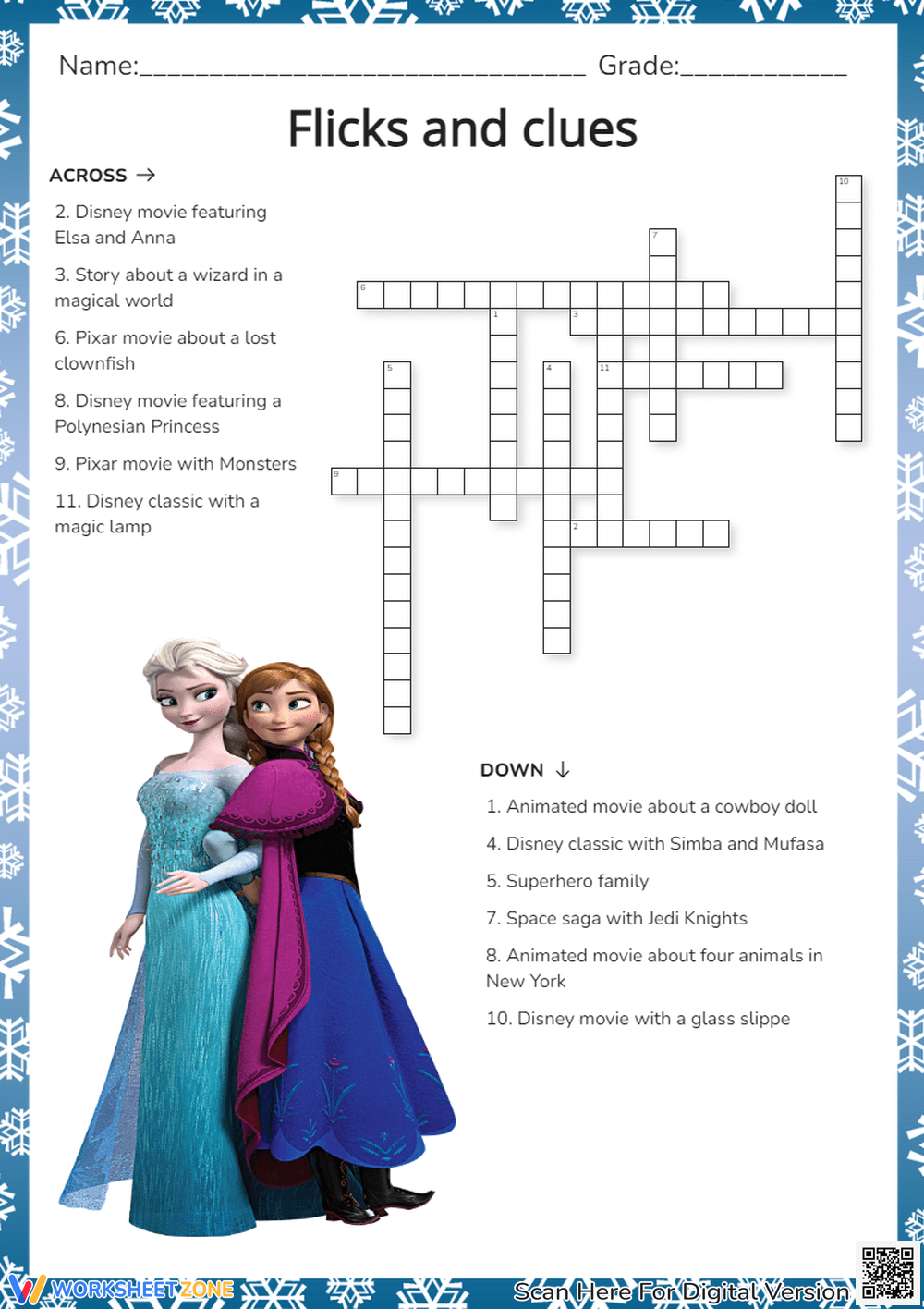 Printable Disney Crossword Puzzles Worksheets Download Printable Disney Crossword Puzzles Worksheets Download