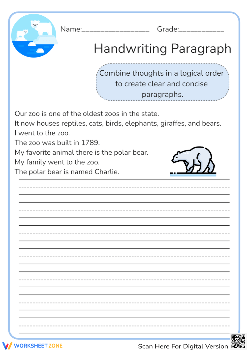 Printable Grade 3 Paragraph Worksheets