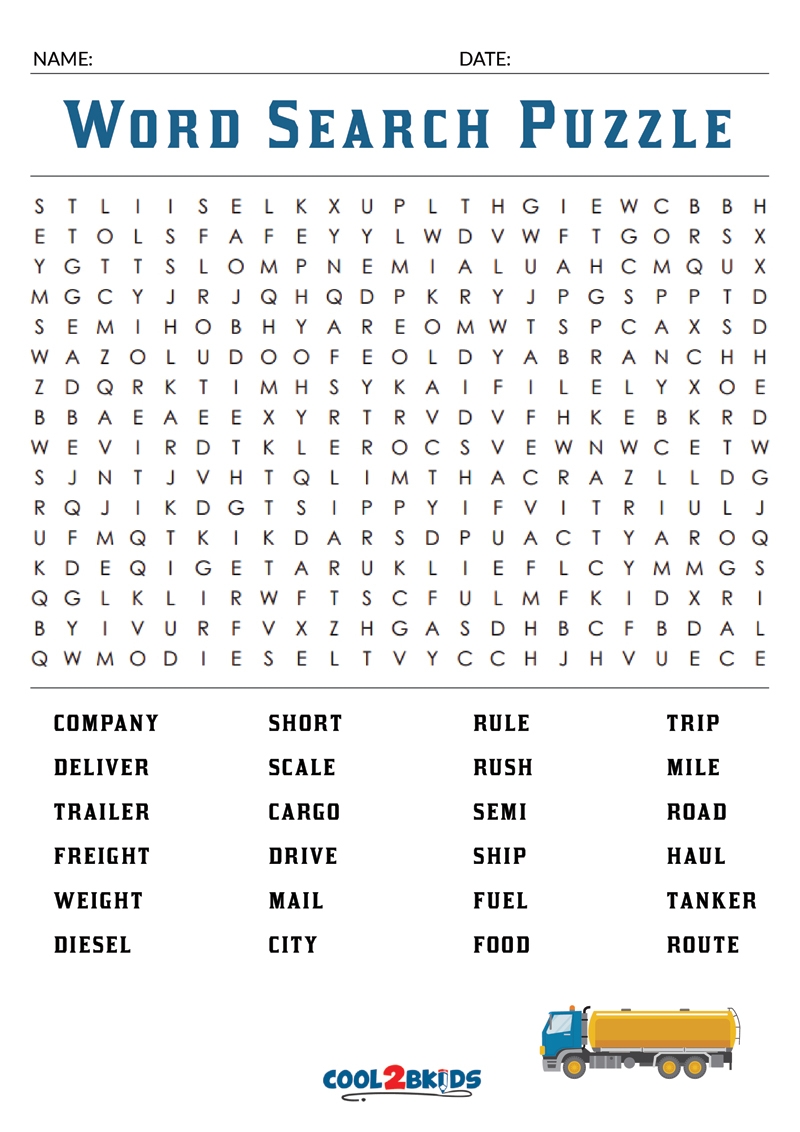 large print word search puzzle
