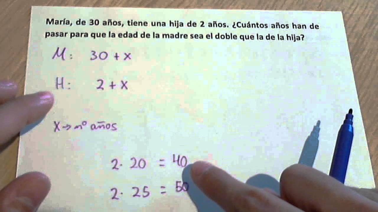 Problema De Edades De Ecuaciones De Primer Grado YouTube Problema De Edades De Ecuaciones De Primer Grado YouTube