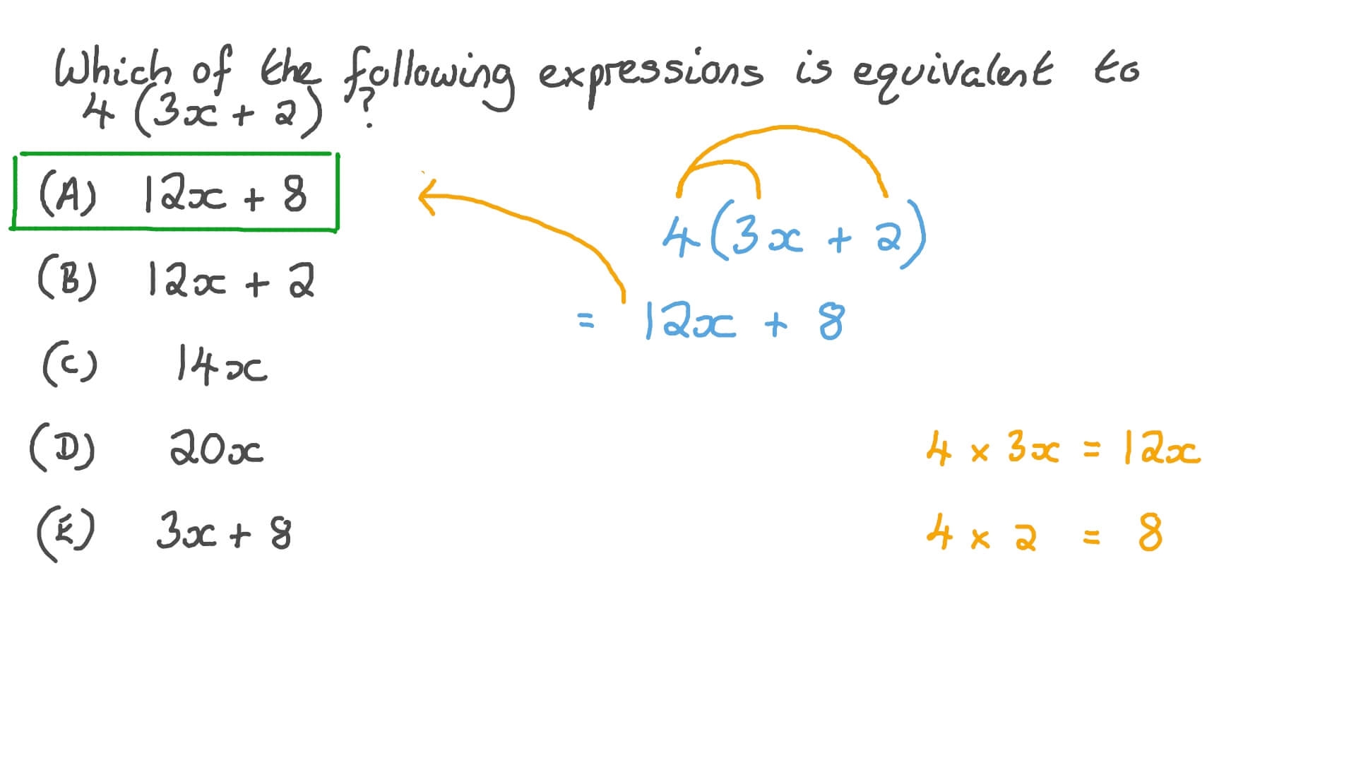 Question Video Recognizing Equivalent Expressions Nagwa