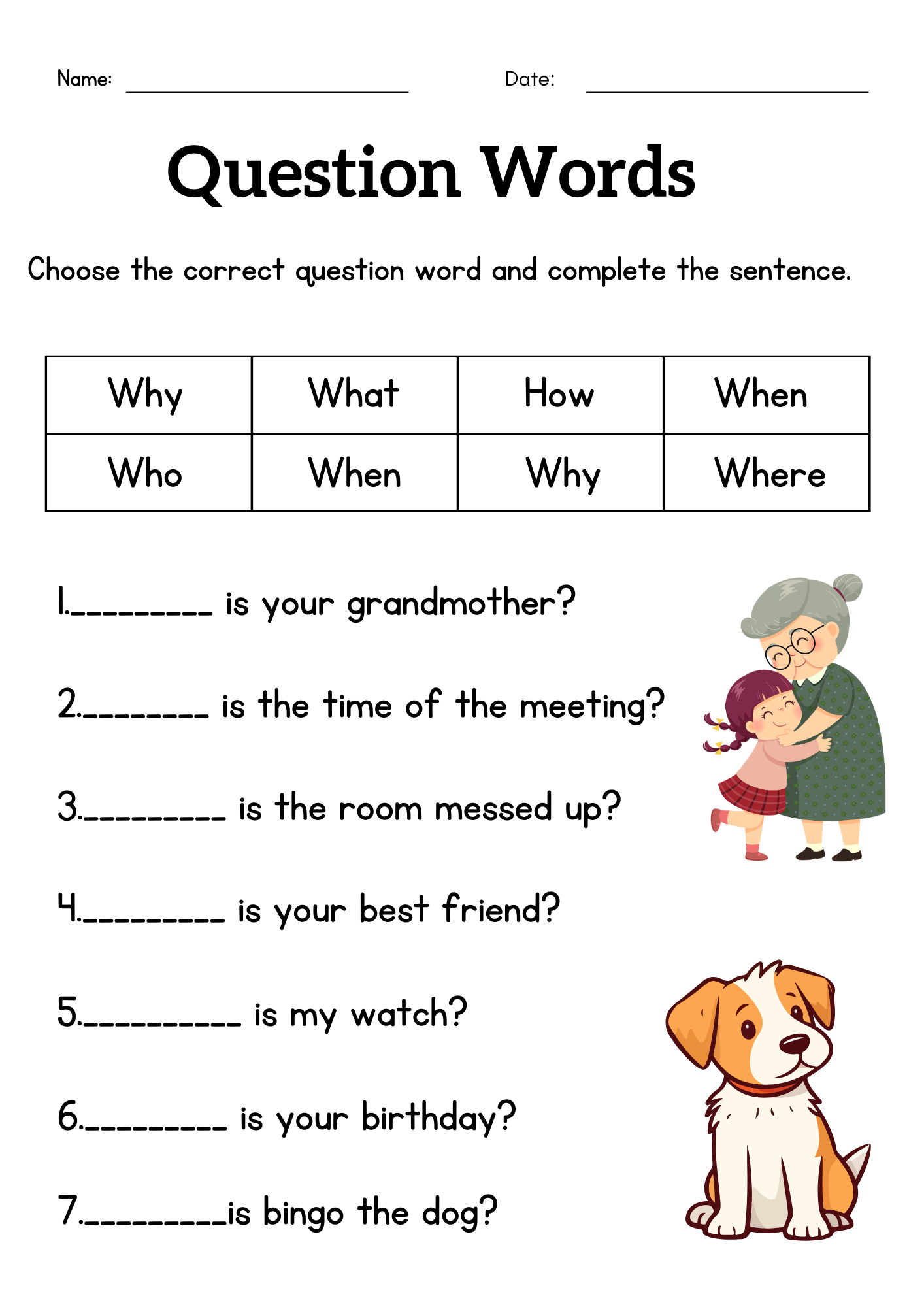 wh questions for preschoolers