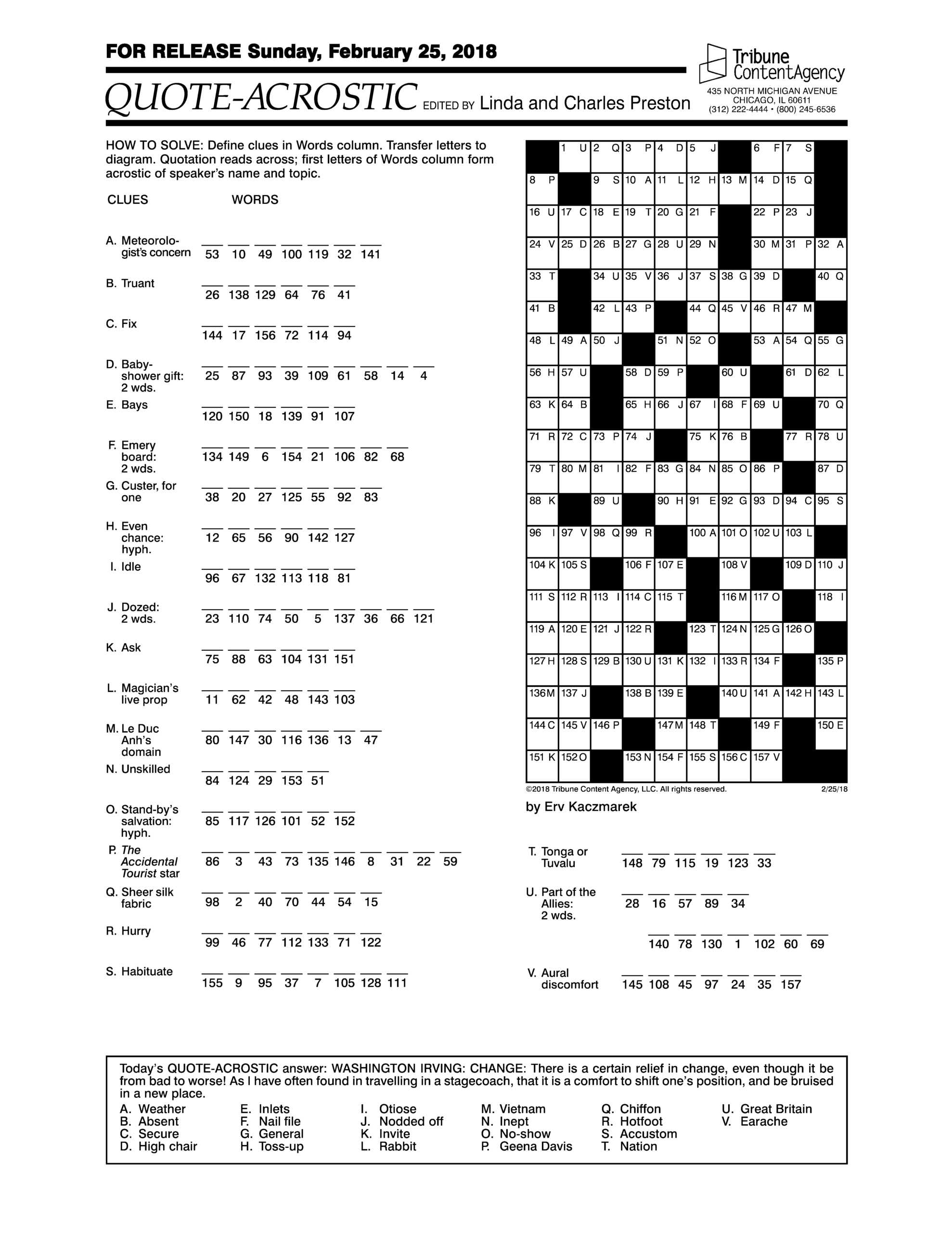 Quote Acrostic Crosswords