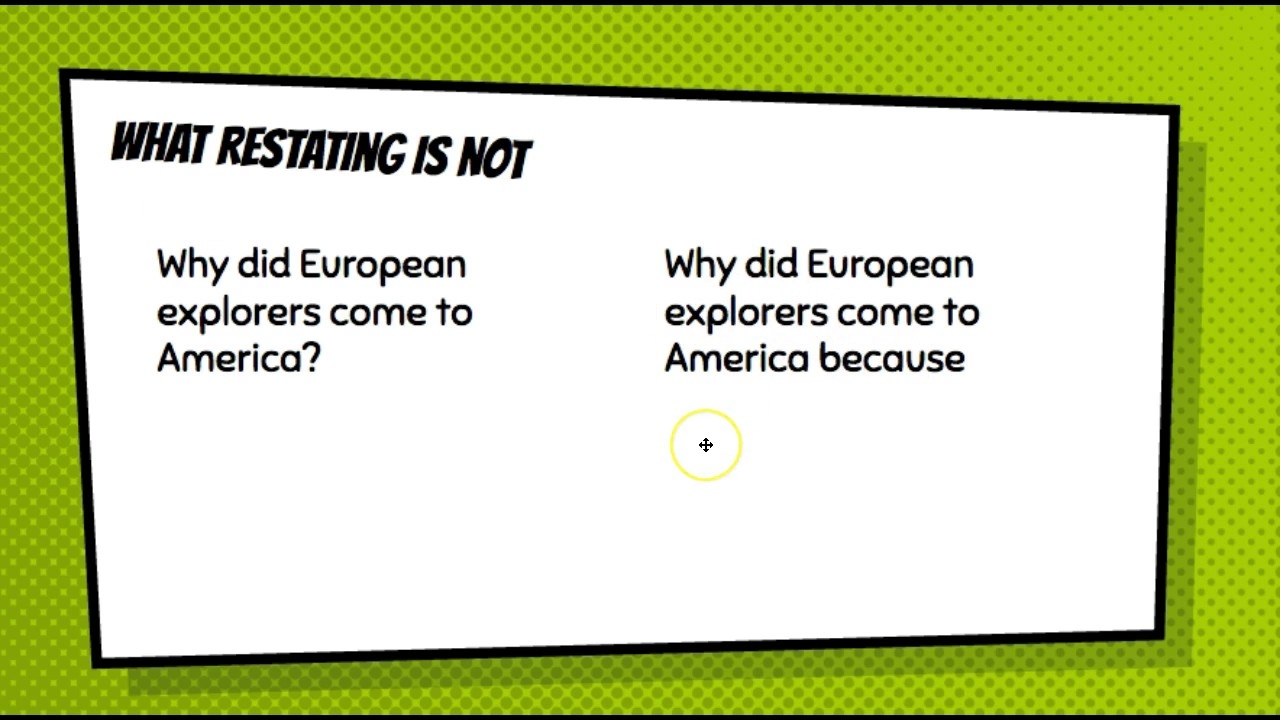 RACE Restate The Question YouTube