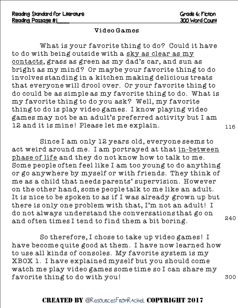 Reading Comprehension Assessment 6th Grade Volume 1 Made By Teachers Reading Comprehension Assessment 6th Grade Volume 1 Made By Teachers