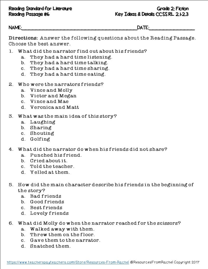 Reading Comprehension Assessments 2nd Grade Volume 2 Made By Teachers Reading Comprehension Assessments 2nd Grade Volume 2 Made By Teachers