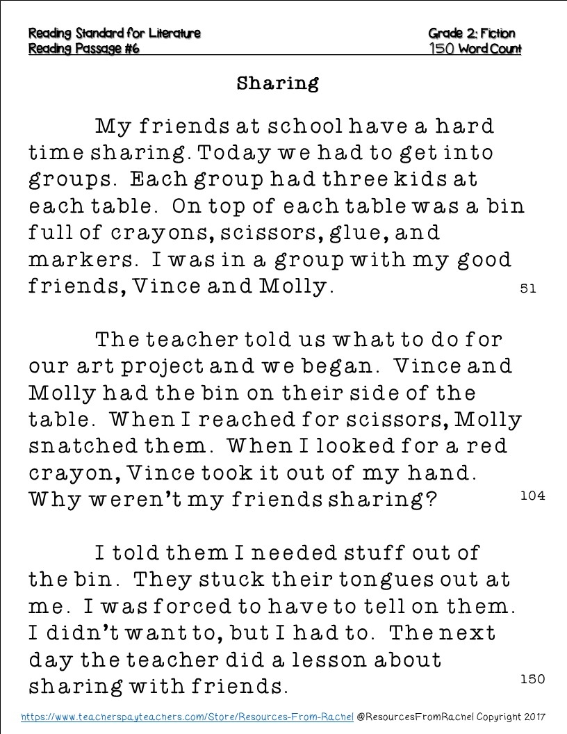 reading assessment for 2nd grade