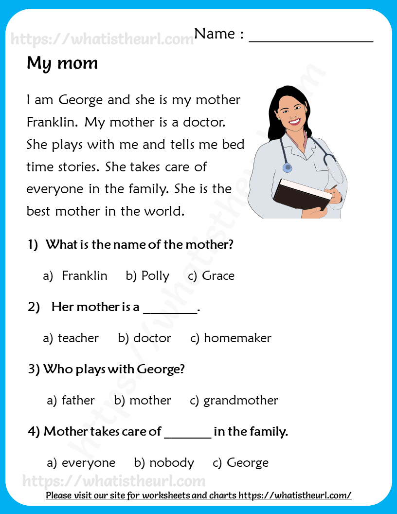 comprehension worksheets for class 2