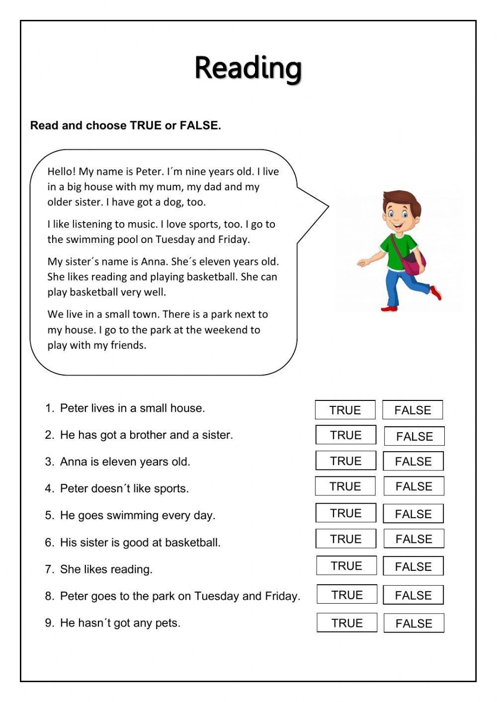 Reading Comprehension Online Exercise For Grade 4 Worksheets Library