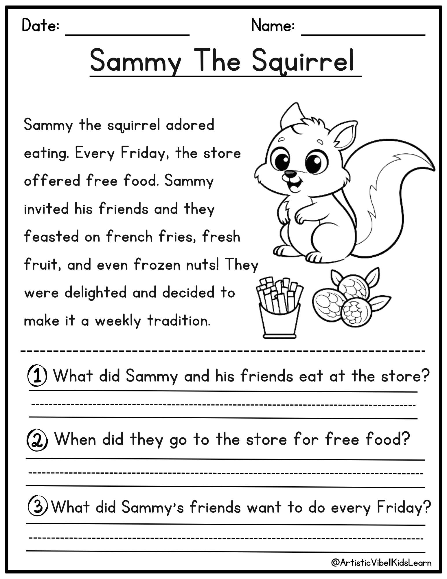 first grade reading passages pdf